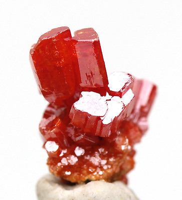 #ad Vanadinite Specimen Crystal Cluster Mineral Geronimo Mine AZ w Case amp; ID card $5.99