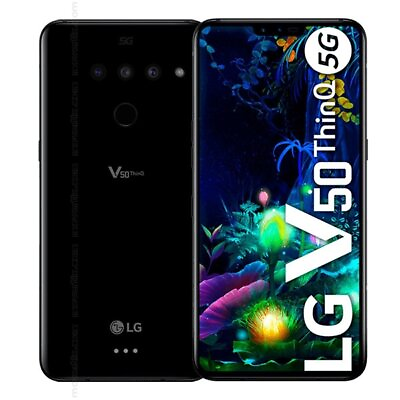 #ad LG V50 ThinQ 5G V450VM VERIZON 128GB Smartphone Aurora Black Brand New UNOPENED $150.99