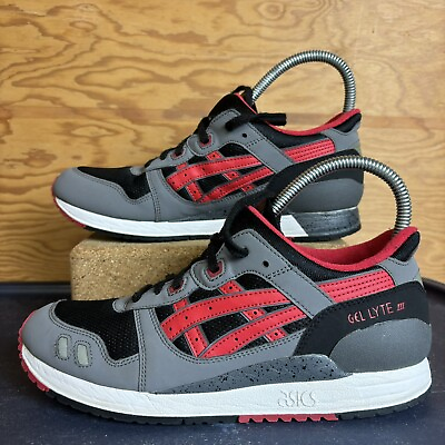 #ad ASICS Gel Lyte III Athletic Sneakers Red Black Grey C6A7L US 7 MENS 40 EU $24.99