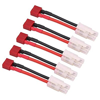 #ad 5pcs Deans T Female Style Plug to Tamiya Male Style Connector Cable Adapter C... $13.28