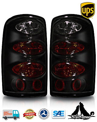 #ad Tail Lights for 2000 2006 Chevy Tahoe Suburban GMC Yukon Brake Lamps Black Smoke $54.99