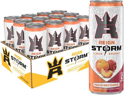 #ad REIGN Storm Peach Nectarine Fitness amp; Wellness Energy Drink 12 Fl Oz Pack of $20.56