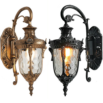 #ad Antique Outdoor Wall Patio Light Exterior Porch Lights Wall Lantern Sconce Lamp $50.35
