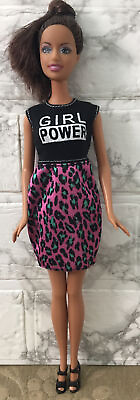 Mattel Barbie Doll Dress Animal Print “Girl Power” Shoes Fashionista Clothes LOT $7.15