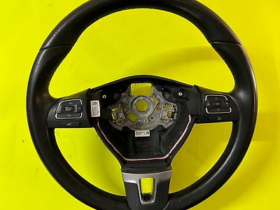 #ad 2011 2015 Volkswagen CC Steering Wheel Black 3 Spoke Oem 3C8419091BE S9 J $85.99