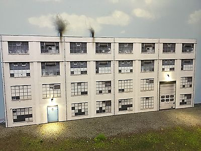 #ad O Scale Scratch Built Industrial #3 Combo Building w LEDs Flat Front MTH Lionel $38.99