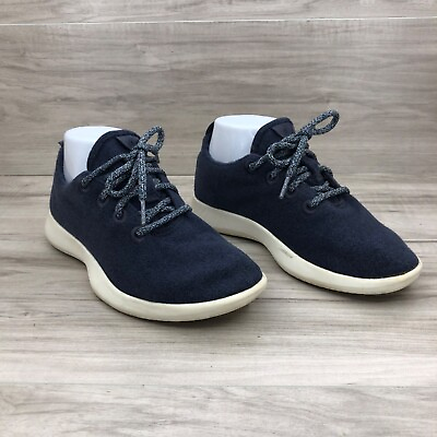 #ad Allbirds Sneakers Womens 7 Blue Merino Wool Runners Lace Up Shoes $31.20