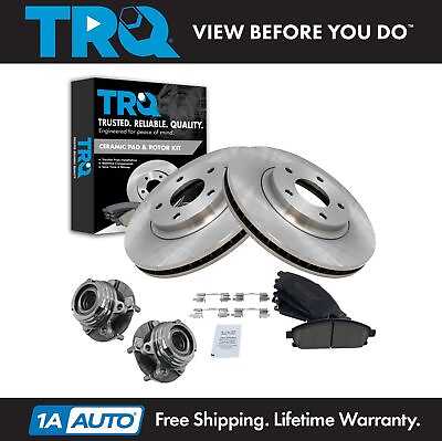 #ad TRQ Front Ceramic Disc Brake Pad Rotor amp; Wheel Hub Bearing Kit for Nissan Van $209.95