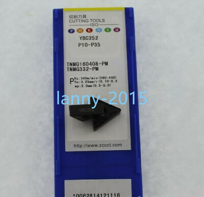 #ad 10PCS BOX New ZCCCT CNC blade TNMG160408 PM YBC252 $33.84