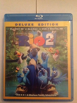 #ad Rio 2 3D Blu ray DVD20143 DiscDeluxe Edition 3D 2D Authentic Disney US $13.95
