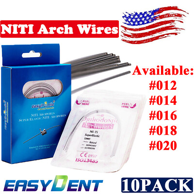 #ad 10XDental Brace Arch wires Ortho natural NITI Archwires 012 16 14 18 EASYINSMILE $19.99