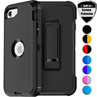 #ad Shockproof Case For iPhone 6 7 8 Plus SE 2 3 Rugged Clip Cover Screen Protector $9.99