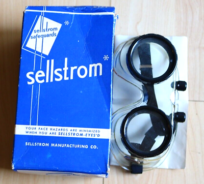 #ad vintage sellstrom no 612 lca safety goggles NOS with box $48.95