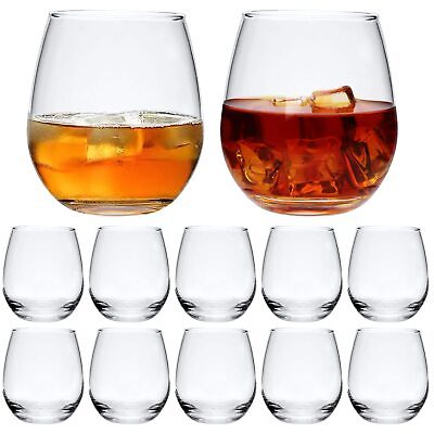 #ad Stemless Wine Glasses Set of 1216 OZ Stemless Wine Glass CupsClear Christma... $44.40