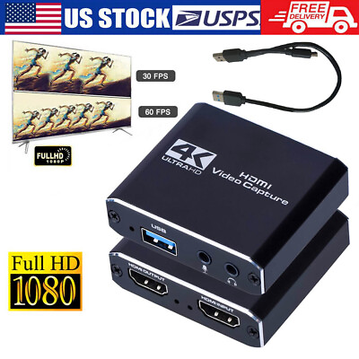 #ad #ad 4K Audio Video Capture Card USB 3.0 HDMI Video Converter Full HD 1080P Recording $24.99