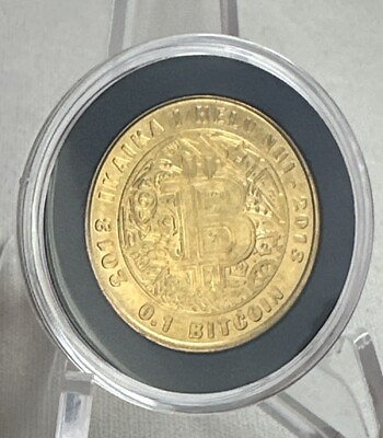 #ad 2013 Lea lana Brass 0.1 Bit Coin Peeled Unfunded Blank Casascius BTCC Titan $224.99