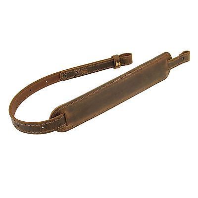 #ad Nohma Leather Buffalo Leather Rifle Gun Sling Crazy Horse Brown Amish Handmade $48.99