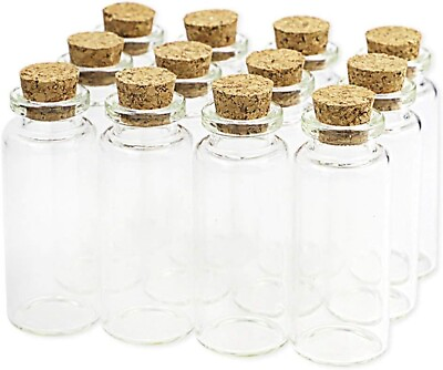#ad 20ml Glass Bottles with Cork 48pcs Decorative Wish Bottles $14.95