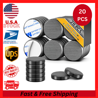 #ad 20Pack Magnets for Crafts with Adhesive Backing round Disc Magnets Strong Stick $7.99