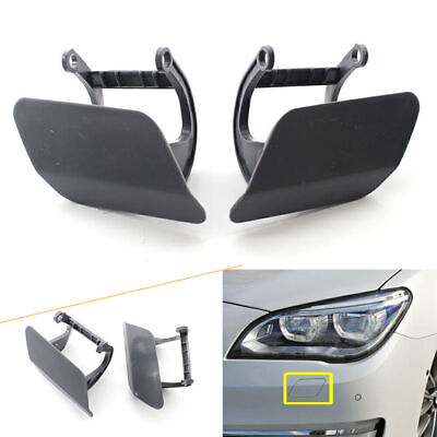 #ad 2Pcs For BMW 7 F01 F02 2012 15 13 14 Bumper Headlight Headlamp Washer Cap Cover $12.08