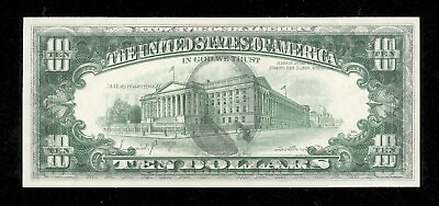 #ad $10 1977A Full Front Overprint to Back Error Rare Crisp Almost uncirculated $499.00