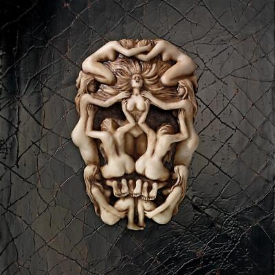#ad Design Toscano Memento Mori Gothic Death Skull Wall Sculpture Monte M. Moore $35.90