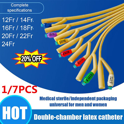 #ad Double Head Soft Male Tube Urethral Stretching Dilator Plugs 2 Way Catheter $1.86