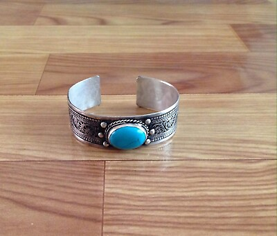 #ad Tibetan Turquoise Cuff Bracelet $15.39
