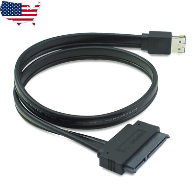 #ad Dual Power eSATA USB 12V 5V Combo to 22Pin SATA USB Hard Disk Cable Adapter $8.70