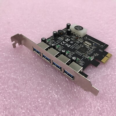 #ad USB PCIe Card 4 Port USB 3.0 to PCI Express Card Expansion card PCI E to USB $51.65