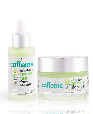 #ad mCaffeine Green Tea Night Hydration Routine with Face Serum amp; Night Gel 2 Pcs $39.82