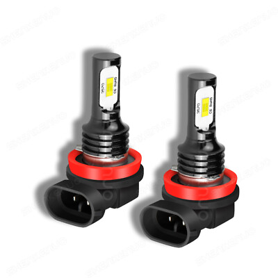 #ad 2X LED Fog Light Bulbs H8 H11 Fog Light Bulb White 6500K High Power DRL Lamps $11.99