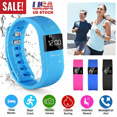 #ad Sleep Sports Fitness Activity Tracker Smart Wrist Band Pedometer Bracelet Watch $10.19
