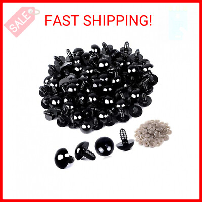 #ad 120PCS Plastic Safety Crochet Eyes Bulk with 120PCS Washers for Crochet Crafts $8.00