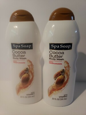 #ad Set of 2 Spa Soap 20 oz Cocoa Butter With Vitamin E Moisturizing Body Wash $15.99