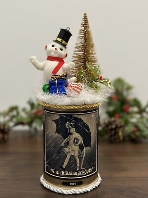#ad Vintage Kitsch Morton Salt Christmas Holiday Decor Snowman $26.00