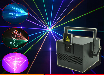 #ad 3W ILDA RGB Animation ILDA DJ Party Stage Laser Light 3000mW Xmas Pattern light $577.60