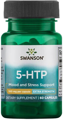 #ad Swanson Extra Strength 5 HTP 100 mg 60 Caps Natural Sleep Mood Stress Support $8.75