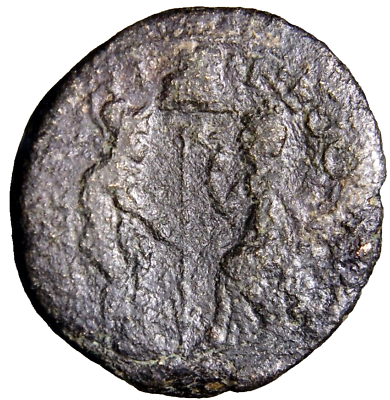 #ad RRR JUDAEA Samaria. Neapolis. Philip I 245 249. Jugate Roman Coin wCOA $195.05