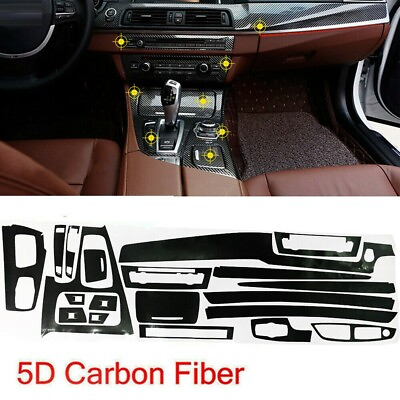 #ad For BMW F10 520i 528i 530i 535i 5D Carbon Fiber Pattern Inner Vinyl Wrap Sticker $31.17