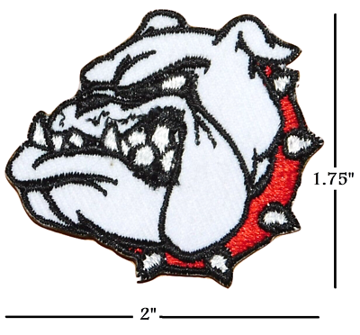 #ad SBD1 RED Bulldog iron on Patches embroidered Applique English Dog Canine Craft $3.30