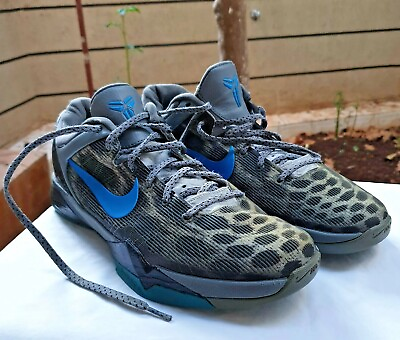 #ad Nike Zoom Kobe VII 7 Shoes Men#x27;s Grey Blue Mens System Snow Leopard Size 11.5 US $150.00