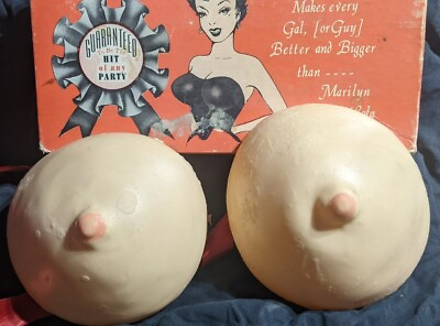 #ad Vintage Party Falsies Breasts Gag Gift 1960#x27;s Better amp; Bigger Marilyn Jane Lola $23.00