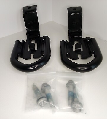 #ad Like New Factory Ford Ranger Front Tow Hooks Pair And Hardware Black OEM $119.99