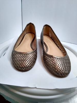 #ad Talbot#x27;s Women#x27;s Shoes Size 7B Gold Perforated Flat $17.10
