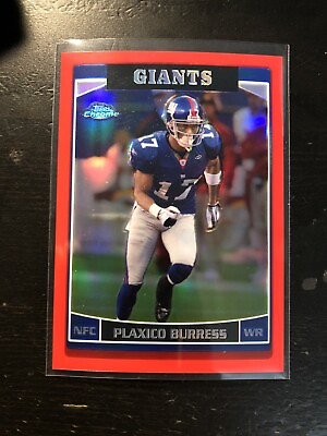 #ad 2006 Topps Chrome Red Refractor 259 Plaxico Burress #134 Giants Card PWE $6.99