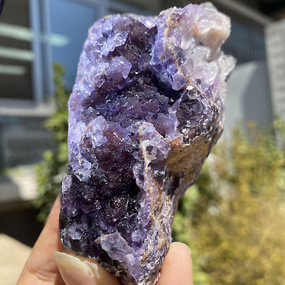 #ad 274g Natural Purple Fluorite Quartz Specimen Mineral Crystal Cluster Healing $59.90