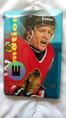 #ad 1995 1996 FLEER SKYBOX EMOTION NHL HOCKEY 8 CARD PACK FACTORY SEALED $34.25