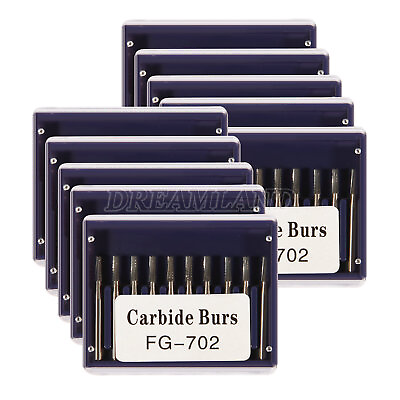 #ad 100pcs Dental Carbide Burs FG702 1.6mm for High Speed Handpiece $52.90