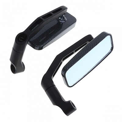 #ad Aluminum Alloy Rod Motorcycle Handle Bar End Mirrors for 8mm 10mm Rearview $21.86